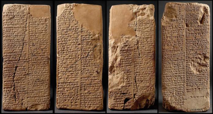 Des tablettes cunéiformes contenants la liste des rois sumériens